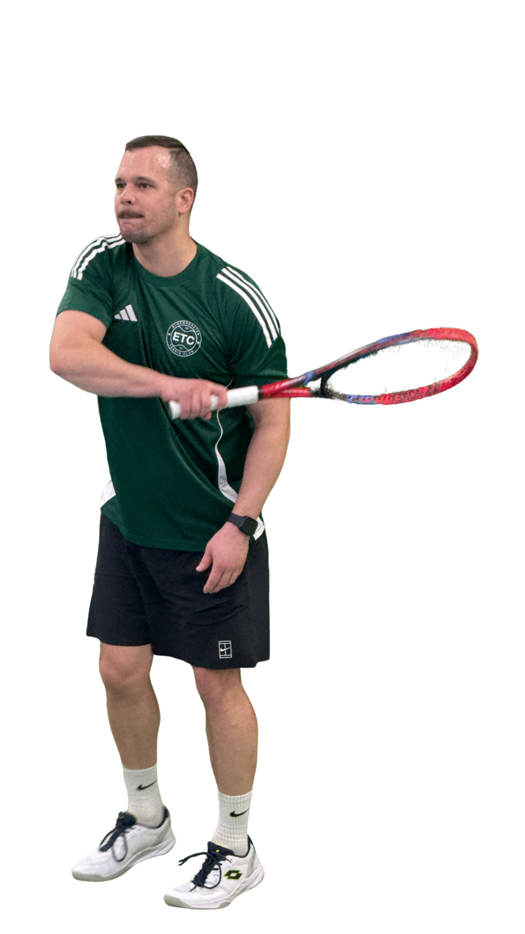 ETC Mitglied auf dem Tennisplatz